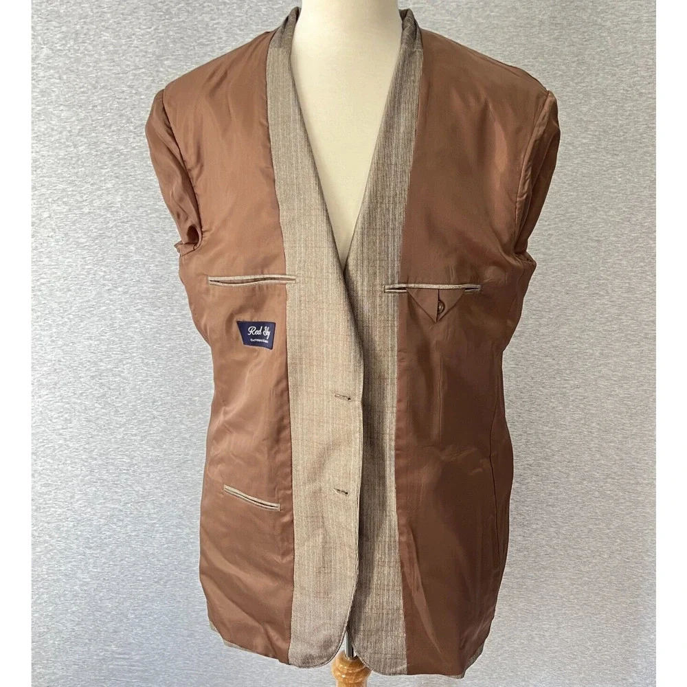 Red Sky Sport Jacket Mens 44L Brown‎ Santa Fe 424 Western Cowboy Turquoise Flaws